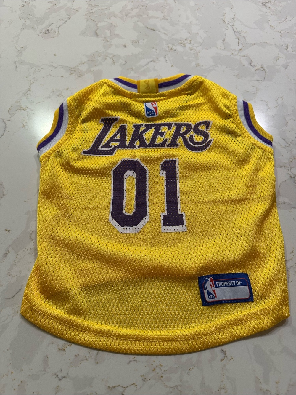 NBA Los Angeles Lakers Dog Yellow Jersey Top